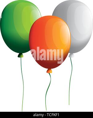 Irlanda bandiera palloncini elio floating Illustrazione Vettoriale