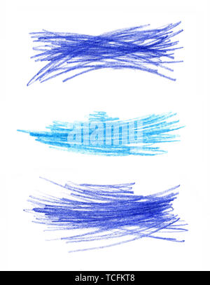 Serie di colore in astratto disegnati a mano gli elementi di design Foto Stock