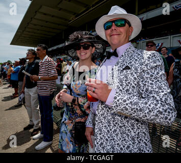 Elmont, NY, STATI UNITI D'AMERICA. 8 Giugno, 2019. Giugno 8, 2019 : Scene di Belmont Stakes Festival sabato a Belmont Park di Elmont, New York. Scott Serio/Eclipse Sportswire/CSM/Alamy Live News Foto Stock