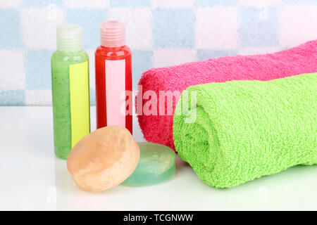 Impostazione Spa nella stanza da bagno Foto Stock