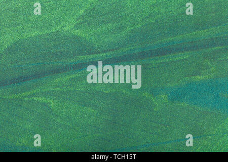 Abstract verde scuro dello sfondo di arte con il pattern. Multicolor dipinto su tela. Frammento di opere d'arte. Sfondo di texture. Decorativi carta da parati color turchese. Foto Stock