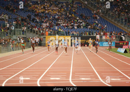 Roma, Italia - Jun 06: le donne 400m evento durante la IAAF Diamond League 2019 Golden Gala Pietro Mennea a Roma Foto Stock