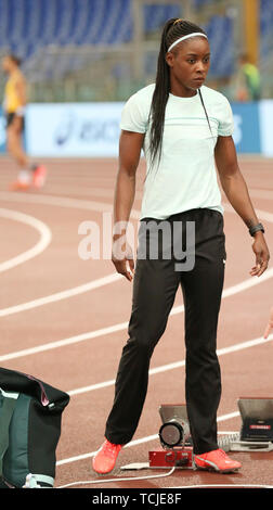 Roma, Italia - Jun 06: Shericka Jackson compete in Donne 400m evento durante la IAAF Diamond League 2019 Golden Gala Pietro Mennea a Roma Foto Stock