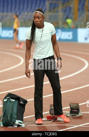 Roma, Italia - Jun 06: Shericka Jackson compete in Donne 400m evento durante la IAAF Diamond League 2019 Golden Gala Pietro Mennea a Roma Foto Stock