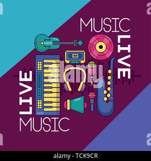 Festival music poster Illustrazione Vettoriale