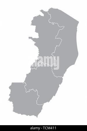 Espirito Santo membro Regioni mappa Illustrazione Vettoriale