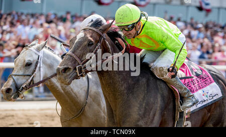 Elmont, NY, STATI UNITI D'AMERICA. 8 Giugno, 2019. Giugno 8, 2019 : il Belmont Stakes Festival sabato a Belmont Park di Elmont, New York. Scott Serio/Eclipse Sportswire/CSM/Alamy Live News Foto Stock