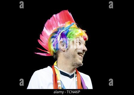 Chester, Pennsylvania, USA. 8 Giugno, 2019. Unione di Philadelphia ventola orgoglio festeggia la Notte a Talen Energy Stadium di Chester PA Credito: Ricky Fitchett/ZUMA filo/Alamy Live News Foto Stock