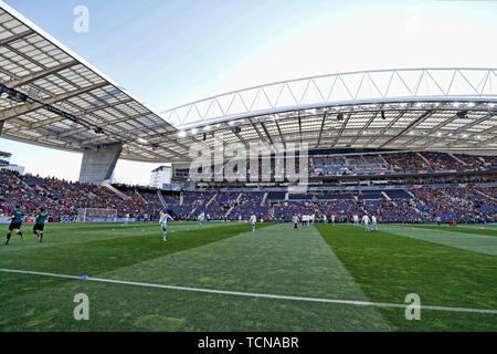 Porto, Portogallo. 09 Giugno, 2019. PORTO, 09-06-2019, Estadio Dragao, UEFA Nazioni classifica finale tra il Portogallo e i Paesi Bassi. Panoramica dello stadio prima della partita Portogallo - Paesi Bassi. Credito: Pro scatti/Alamy Live News Foto Stock