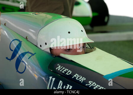 Port Jervis, New york, Stati Uniti d'America. Il 9 giugno, 2019. Xx porta annuale Jervis Soap Box Derby Credito: Preston Ehrler/ZUMA filo/Alamy Live News Foto Stock