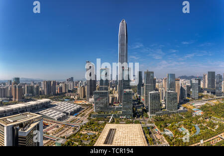 CBD scenario in centrale di Futian District, Shenzhen Foto Stock