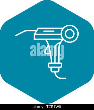 Supporto di elettrodo icona, stile contorno Illustrazione Vettoriale