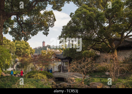 Uno splendido scenario di Wuxi garden Foto Stock