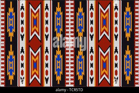 L'ornamento tradizionale degli abitanti dell'Est, il mondo arabo, in cui i ricchi colori attirano buona fortuna e ricchezza. Donne tappeti intessuta per scherzo Illustrazione Vettoriale