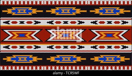 L'ornamento tradizionale degli abitanti dell'Est, il mondo arabo, in cui i ricchi colori attirano buona fortuna e ricchezza. Donne tappeti intessuta per scherzo Illustrazione Vettoriale