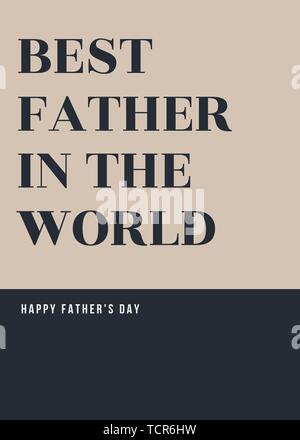 Semplice disegno tipografica greeting card modello per la Festa del papà. Illustrazione Vettoriale