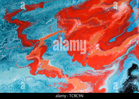 Impasto colorato in acqua Foto Stock