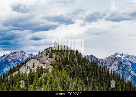 Banff Natioanl park in Canada visto dalla montagna di zolfo Foto Stock