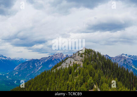 Banff Natioanl park in Canada visto dalla montagna di zolfo Foto Stock