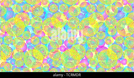 Modello briht giallo verde rosa sfere Illustrazione Vettoriale