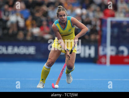 Londra, Regno Unito. 09 Giugno, 2019. Il 9 giugno 2019, Lee Valley Hockey e il Centro Tennis di Londra, Inghilterra; FIH Womens Pro Hockey League, GBR contro Australia; Edwina osso del credito in Australia: Azione Plus immagini di sport/Alamy Live News Foto Stock