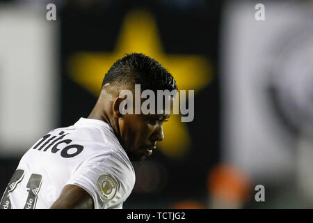 Il Santos, Brasile. 09 Giugno, 2019. Marinho durante il gioco tra Santos vs Atlético MG, tenutasi a Vila Belmiro Stadium di Santos, SP. Il match è valido per il 8° round del campionato brasiliano 2019. Credito: Ricardo Moreira/FotoArena/Alamy Live News Foto Stock