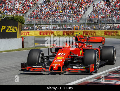 Quebec, Canada. Il 9 giugno, 2019. CHARLES LECLERC di Monaco alla guida della (16) La Scuderia Ferrari SF90 durante il Gran Premio di F1 del Canada sul Circuito Gilles Villeneuve il 9 giugno 2019 a Montreal, Canada. Credito: Andrew mento/ZUMA filo/Alamy Live News Foto Stock