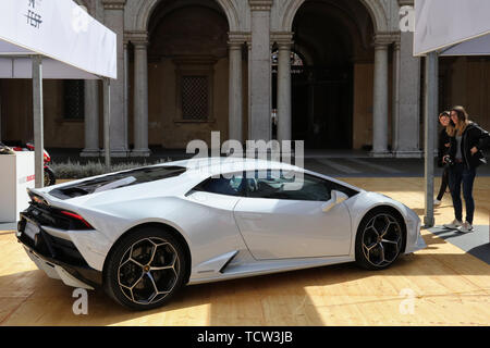 MODENA, Italia, 16 maggio 2019 - Motor Valley Fest mostra, Lamborghini design Huracan Foto Stock