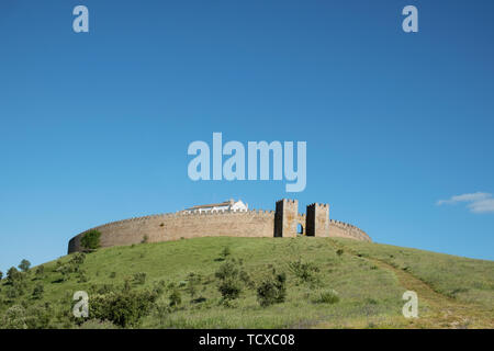 Il castello di rotondo a arraiolos, Alentejo, Portogallo, Europa Foto Stock