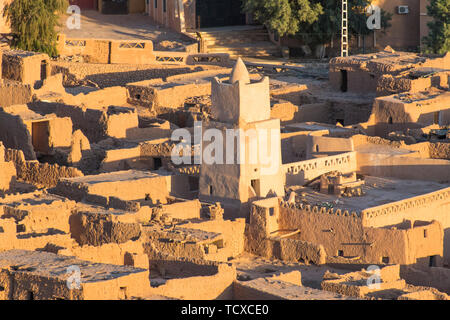 Vista sull'Oasi di Taghit, Algeria occidentale, il Nord Africa e Africa Foto Stock