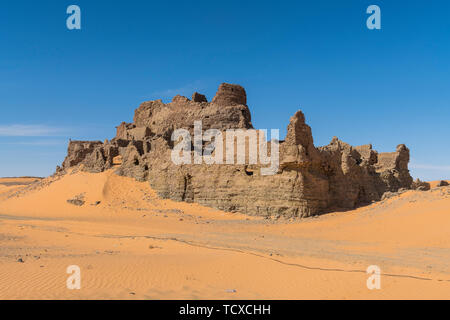 Vecchio ksar, old town nel deserto del Sahara, nei pressi di Timimoun, Algeria occidentale, il Nord Africa e Africa Foto Stock