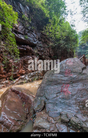 Fuxi Grand Canyon Scenic Area, Zhengzhou, nella provincia di Henan Foto Stock