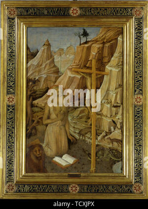 Il Penitente San Girolamo nel deserto, 1450. Creatore: Bellini, Jacopo (c. 1400-c. 1470). Foto Stock