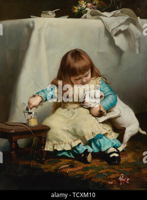 Una volta morso, due volte timido, 1885. Creatore: barbiere, Charles Burton (1845-1894). Foto Stock