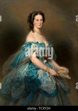 Ritratto della Granduchessa Alexandra Iosifovna di Sax-Altenburg (1830-1911), 1859. Creatore: Winterhalter Franz Xavier (1805-1873). Foto Stock