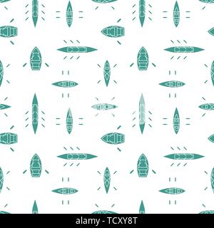Barche di sagome pattern senza giunture Illustrazione Vettoriale