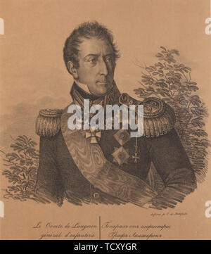 Ritratto del Conte Alexandre Andrault De Langeron (1763-1831), 1820. Creatore: Hampeln, Carl von (1794-dopo il 1880). Foto Stock