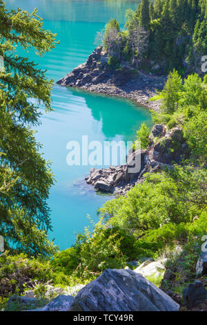 Tianchi Tianshan in estate Foto Stock