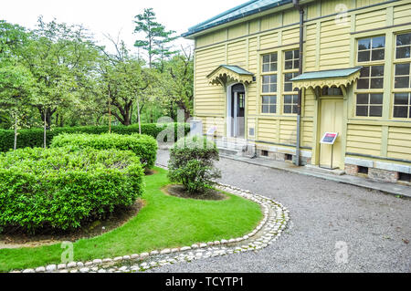 Architettura tradizionale di Meiji Villaggio Museo di Architettura, Giappone Foto Stock