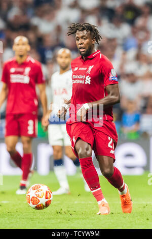 1 giugno 2019 a Madrid, Spagna Soccer finale di Champions League: Tottenham Hotspur v Liverpool l+r Divock Origi Liverpool FC Foto Stock