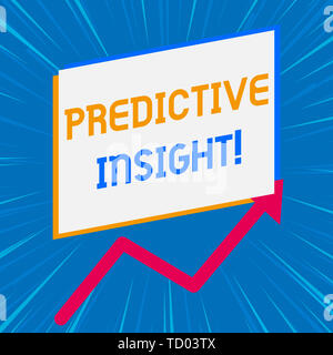 Scrittura di testo predittivo di scrittura Insight. Foto concettuale proattiva dei guasti del sistema di gestione di una rilevazione precoce di un rettangolo bianco al di sopra di un altro un Foto Stock