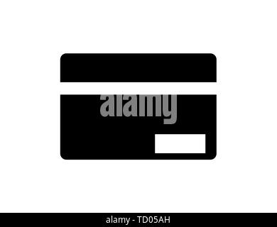 L'icona Carta di credito in stile appartamento icona Vettore per app e siti Web. Icona nera. Illustrazione Vettoriale. Foto Stock