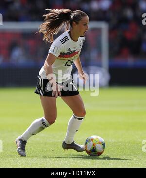 Rennes, Frankreich. Il giorno 08 Giugno, 2019. firo: 08.06.2019, calcio, donne, signori, 2018/2019, della Coppa del Mondo FIFA in Francia, Coppa del Mondo Donne, squadra nazionale, Germania, GER - Cina 1: 0 Sara DABRITZ, GER, singola azione | Utilizzo di credito in tutto il mondo: dpa/Alamy Live News Foto Stock