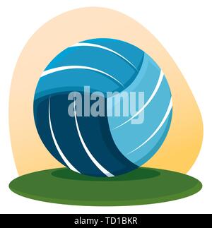 Volley ball concorrenza e gioco di ricreazione Illustrazione Vettoriale