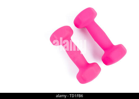 Una coppia di manubri. Foto Stock