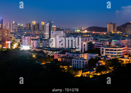 Città Scena Notturna Foto Stock