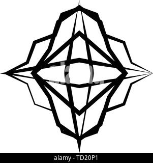 Abstract di nero e wihte serie geometrica con una grafica diversa nel set Illustrazione Vettoriale