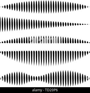 Abstract di nero e wihte serie geometrica con una grafica diversa nel set Illustrazione Vettoriale