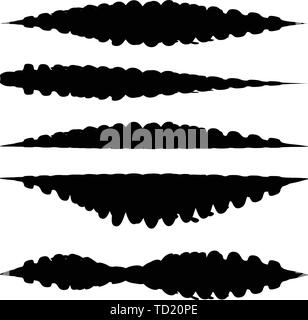 Abstract di nero e wihte serie geometrica con una grafica diversa nel set Illustrazione Vettoriale