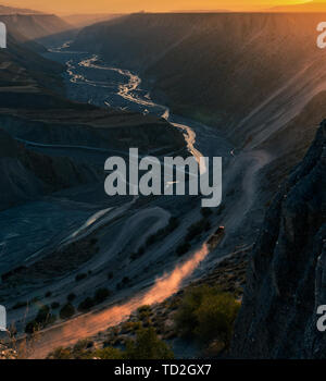 Scenario del mare Anji Grand Canyon in Bayingou, Xinjiang Foto Stock